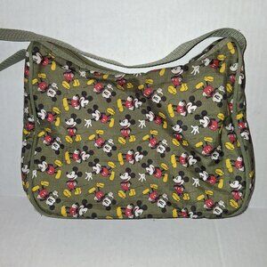 Vintage Disney Mickey Mouse Purse/Handbag Olive Green